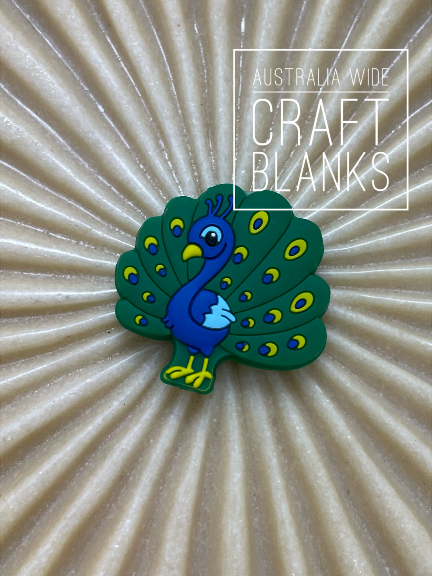 Peacock - Silicone Bead - #19