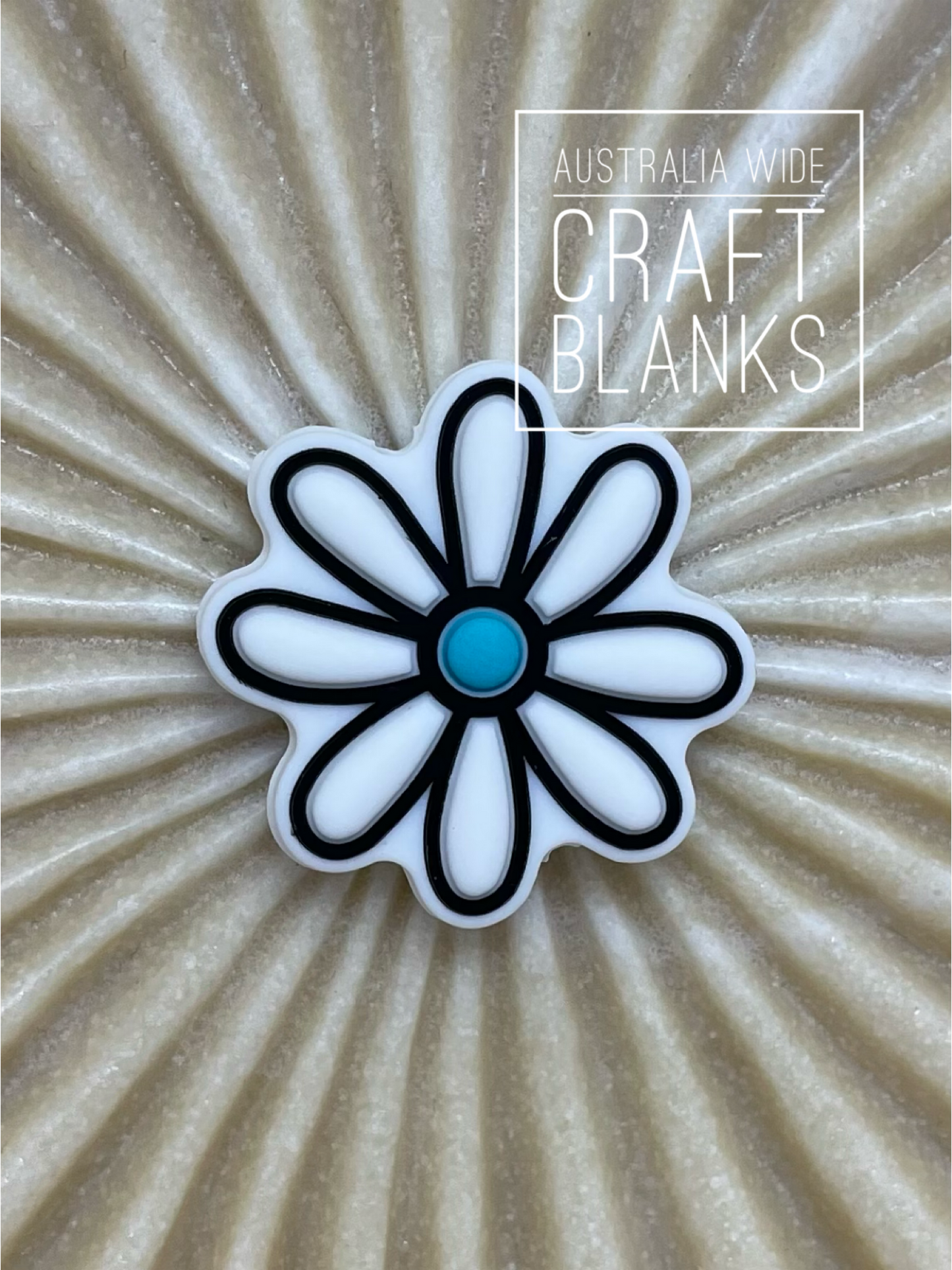 White Daisy - Silicone Bead - #174