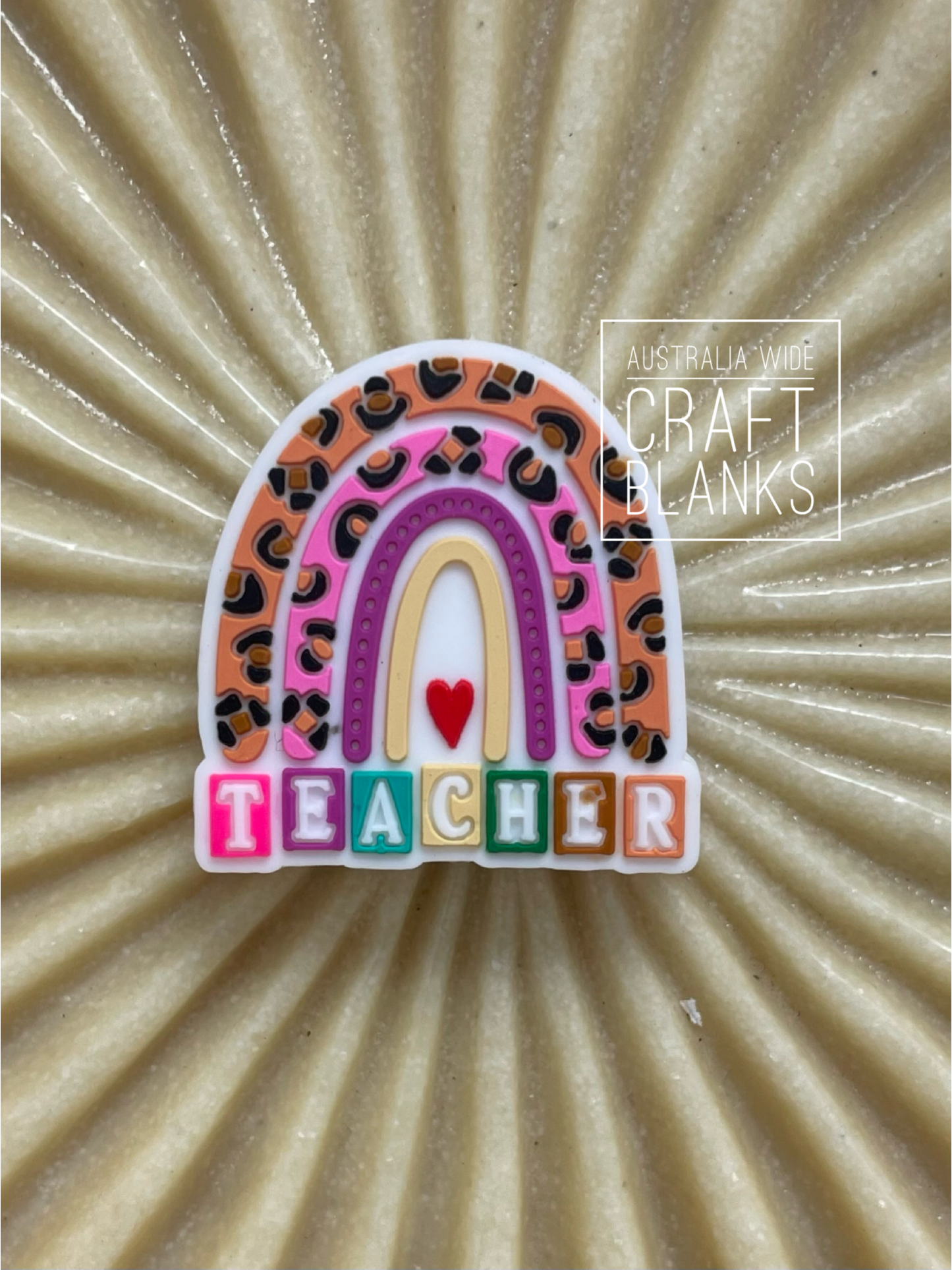 Teacher Rainbow - Silicone Bead - #236