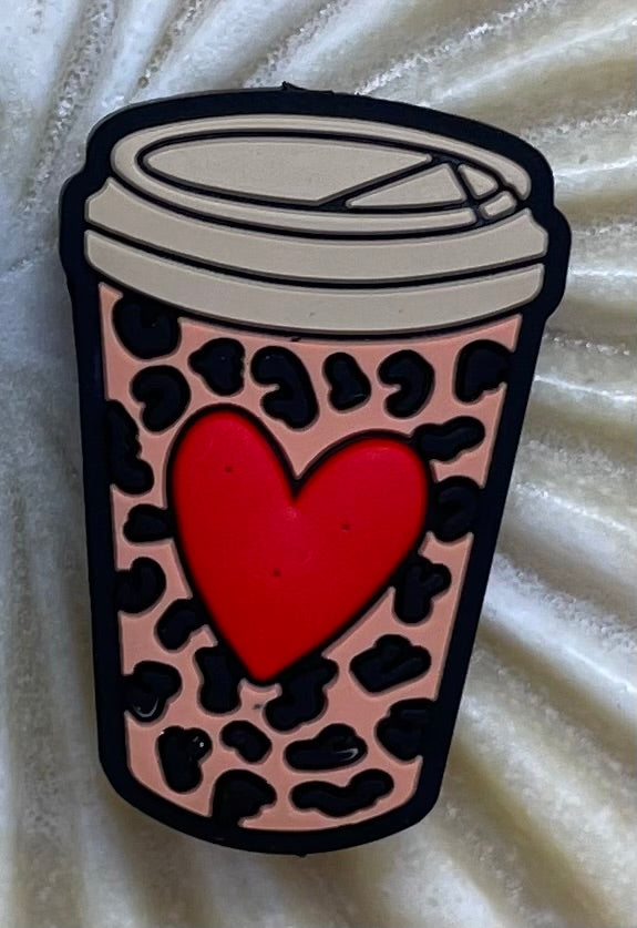 Coffee Heart - Silicone Bead - #152