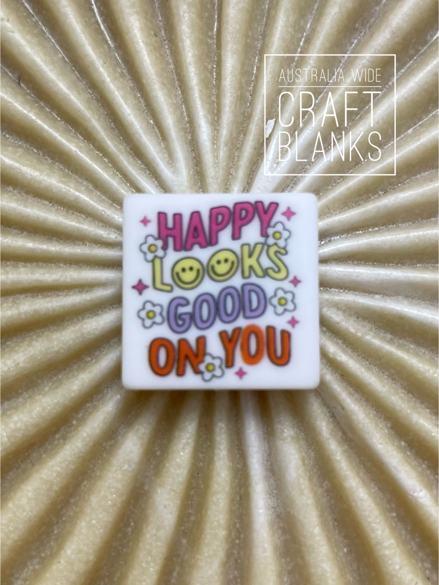 Happy looks good on you - Silicone Bead - #88