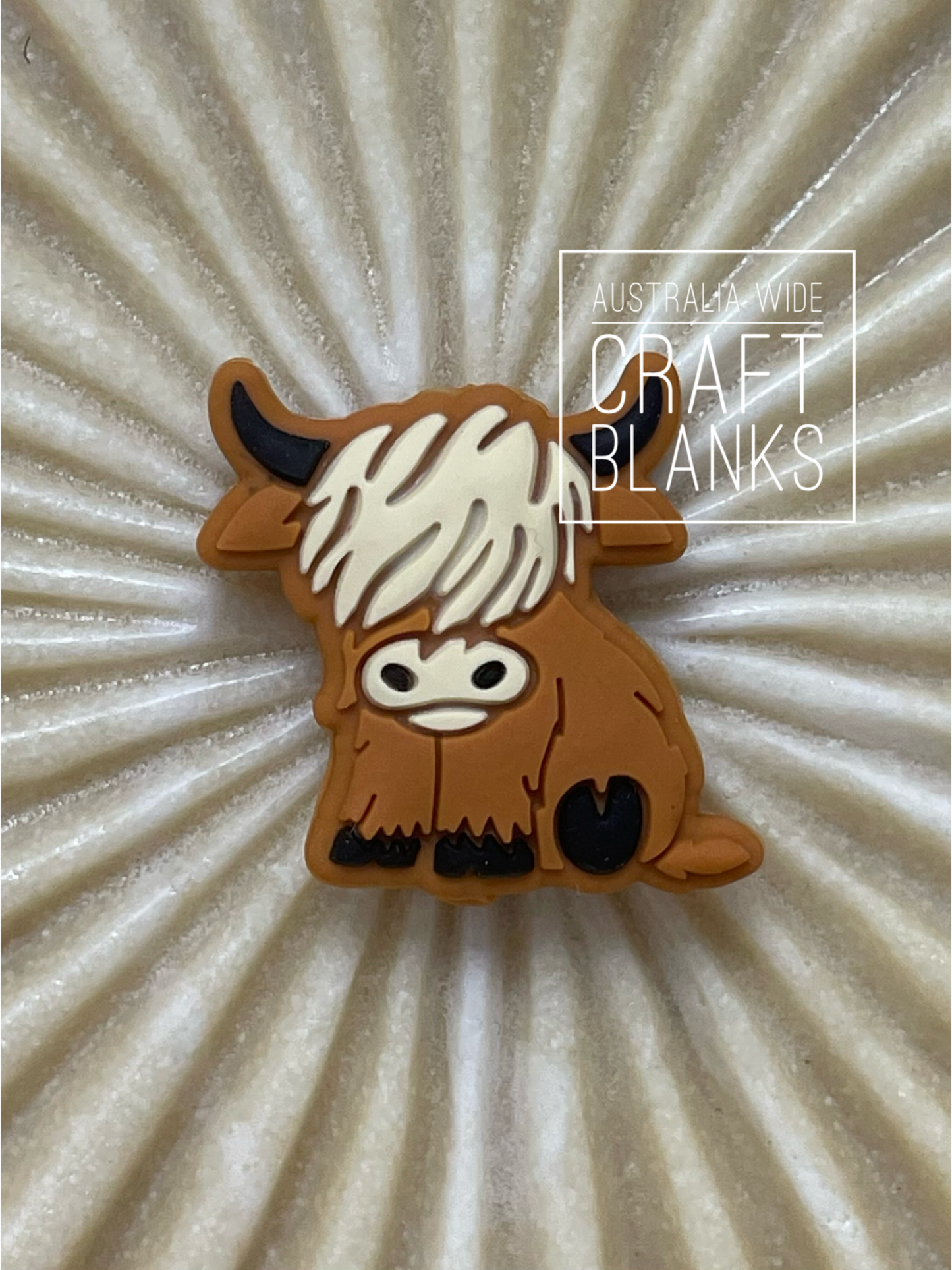 Hairy Cow - Silicone Bead - #115