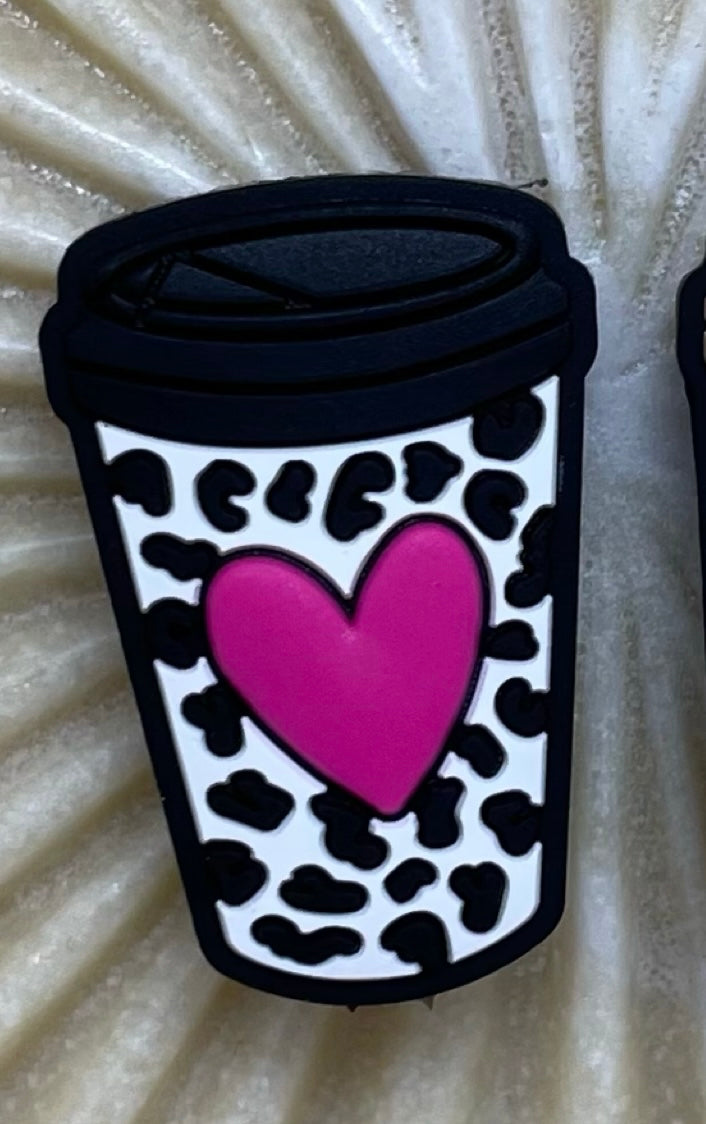 Coffee Heart - Silicone Bead - #152