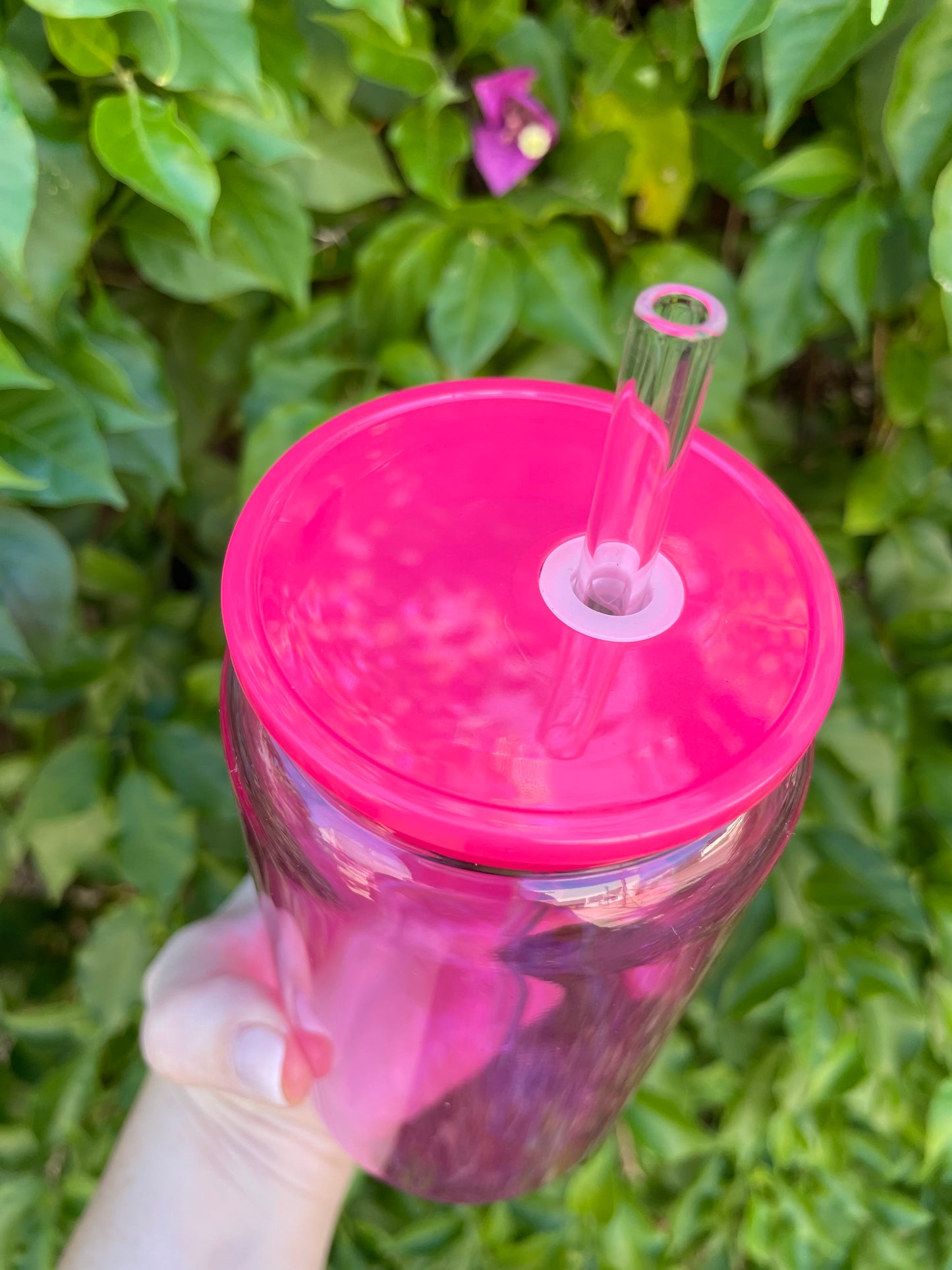 16oz Coloured Glass Libbey Cup w/Acrylic Lid
