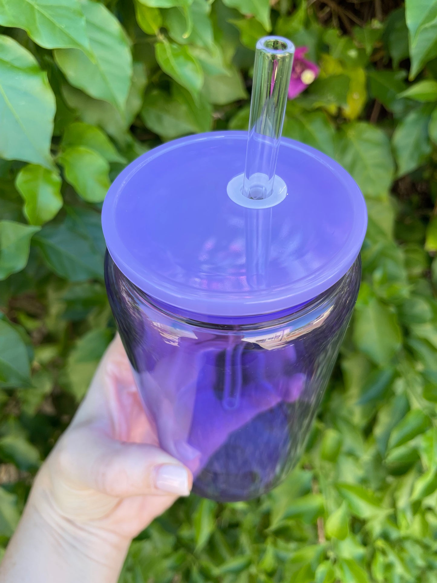 16oz Coloured Glass Libbey Cup w/Acrylic Lid
