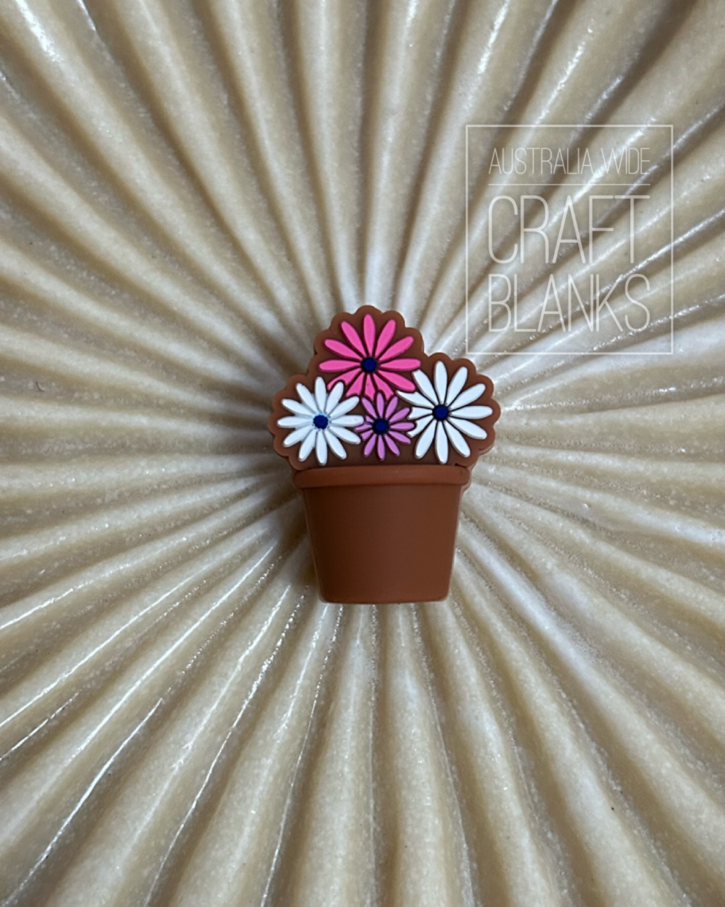 Flowers in Pot- Silicone Bead - #194
