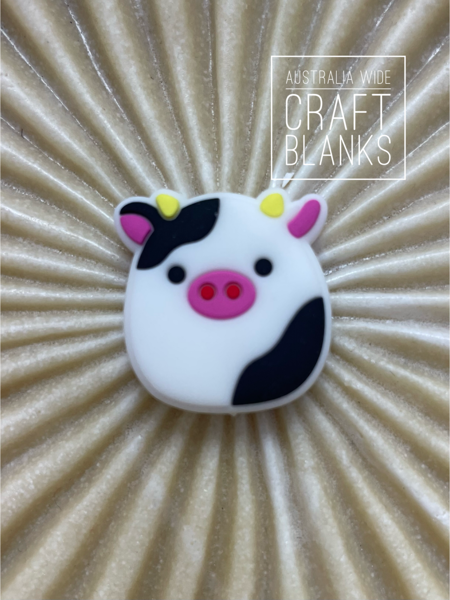 Squishmallow Cow - Silicone Bead - #65