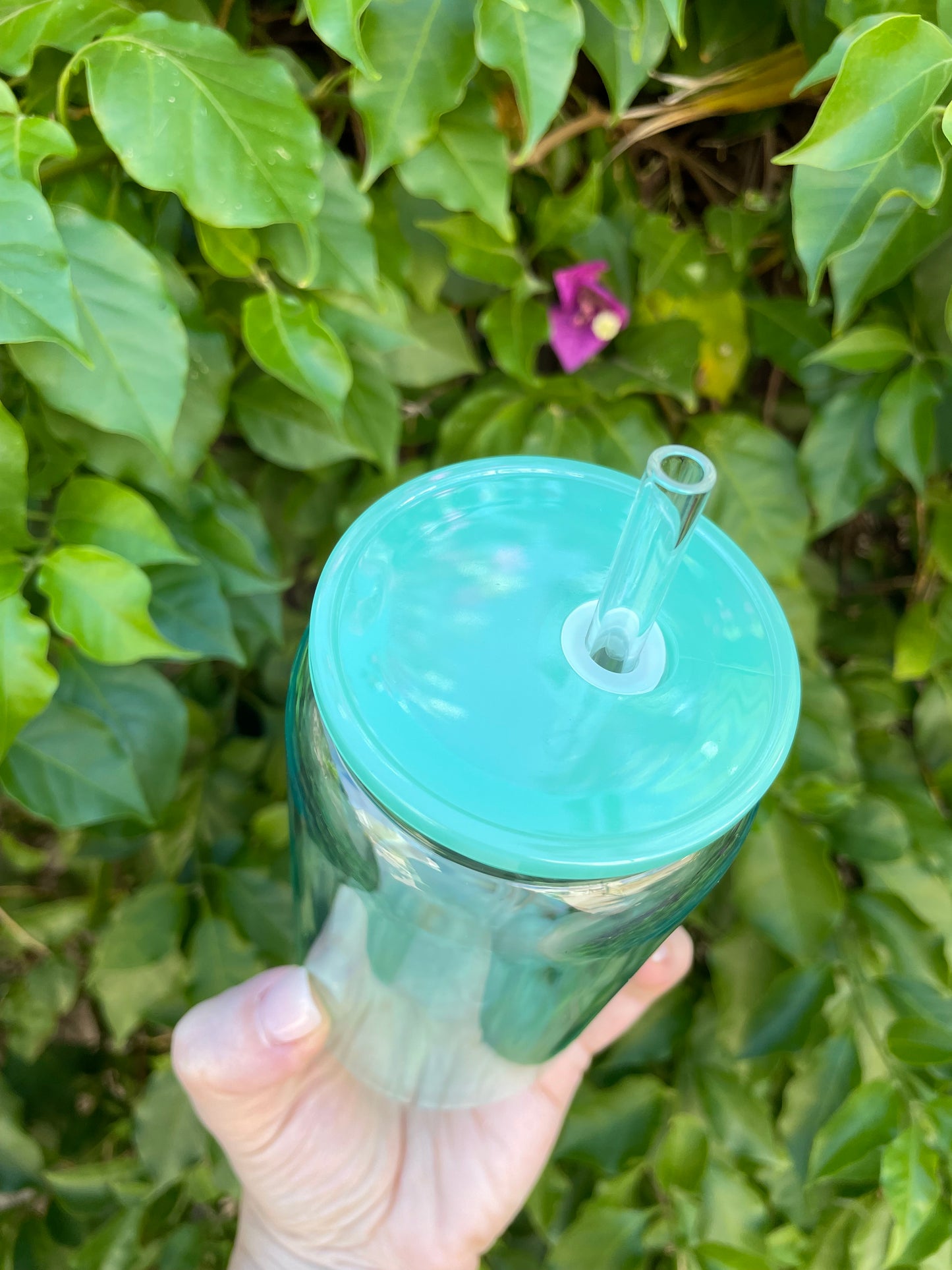 16oz Coloured Glass Libbey Cup w/Acrylic Lid