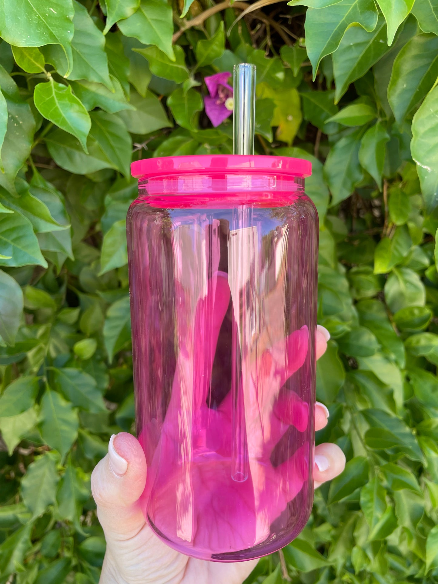 16oz Coloured Glass Libbey Cup w/Acrylic Lid