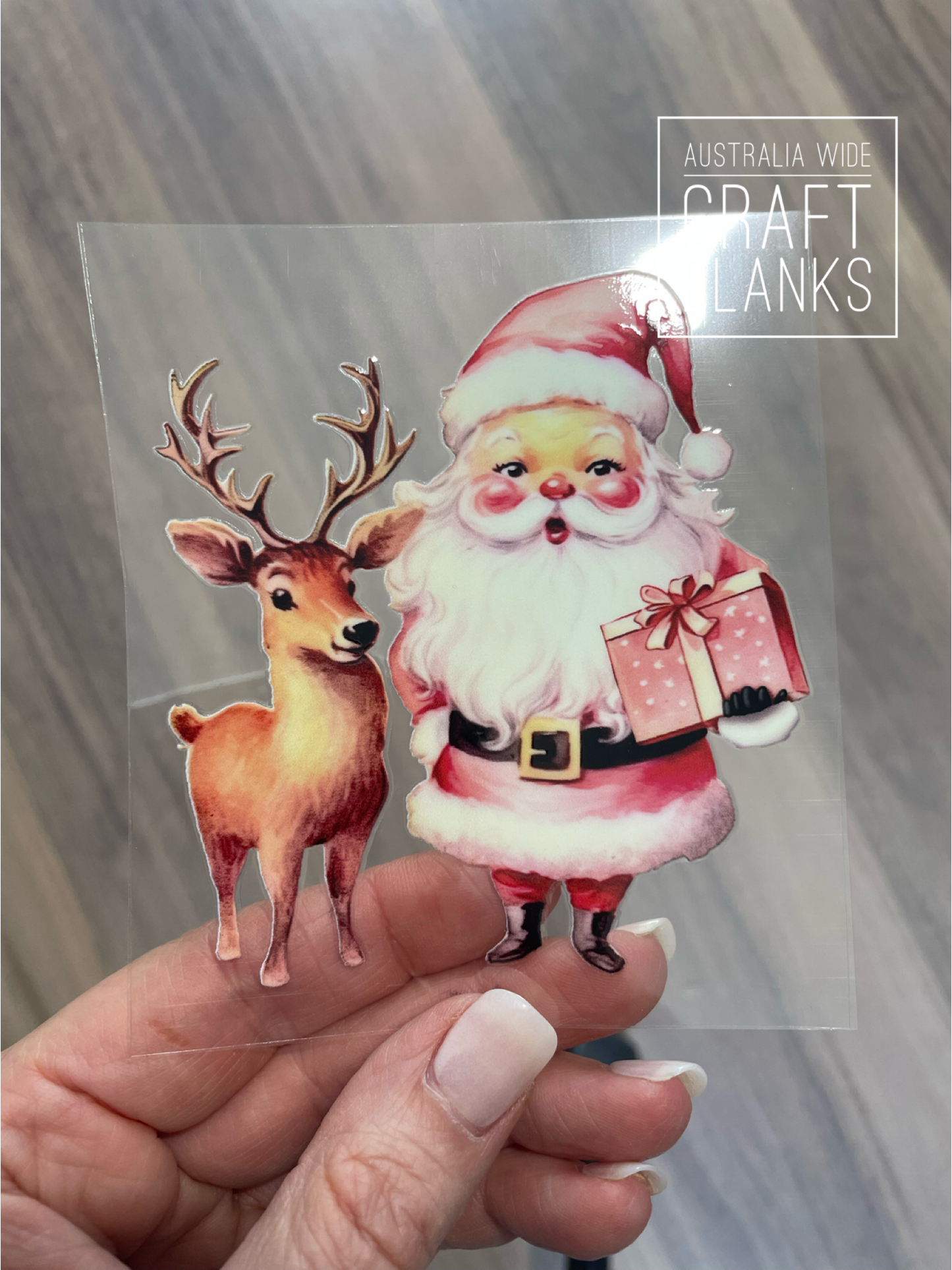 Rudolph & Santa - Decal