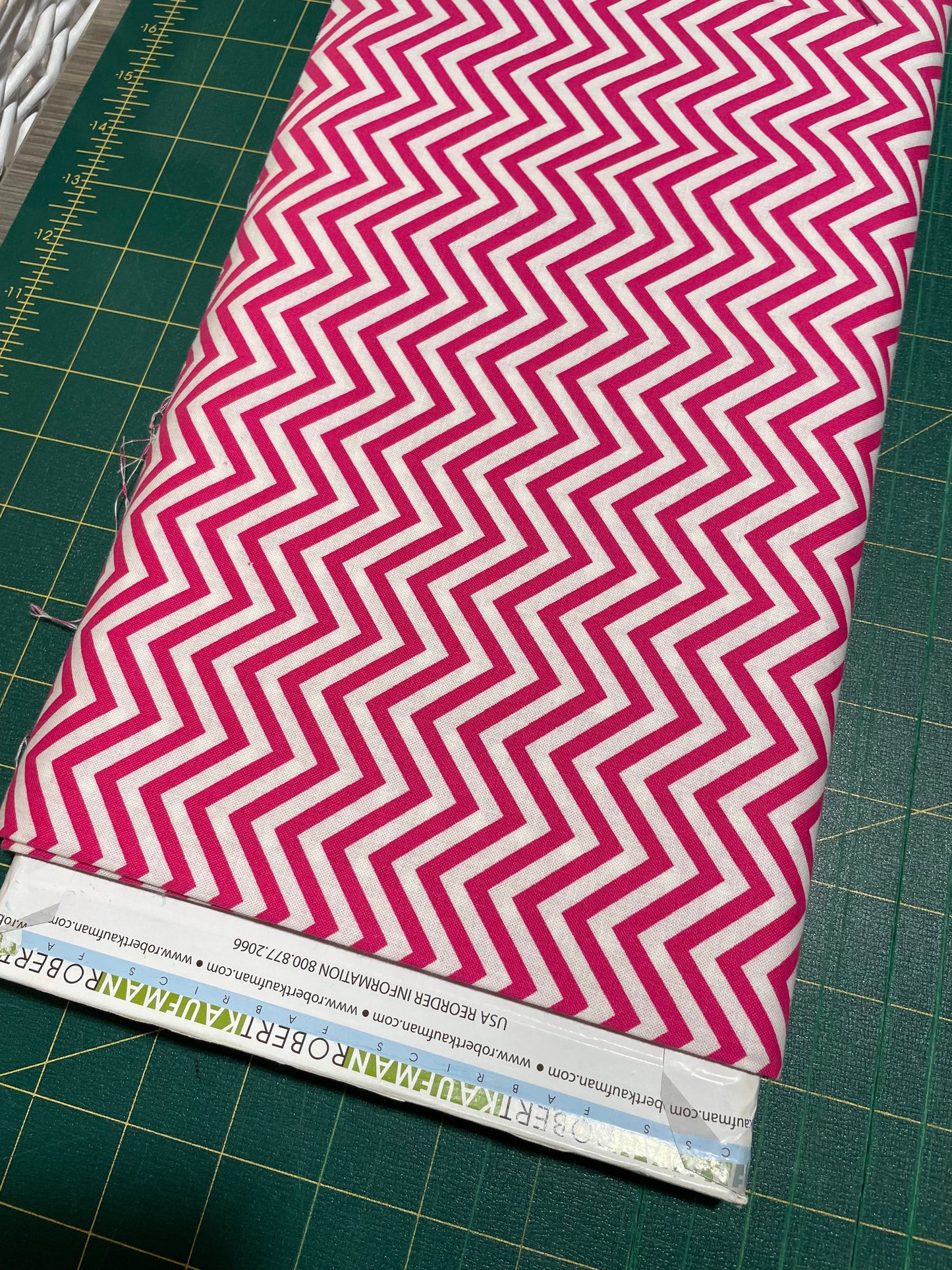 Fabric - Hot Pink Chevron