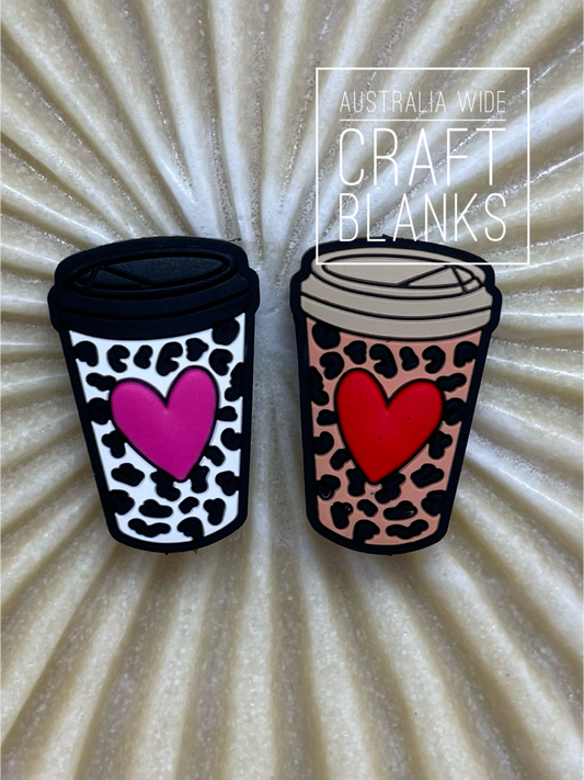Coffee Heart - Silicone Bead - #152