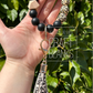 Keyring - Silicone bead wristlet w/ faux leather tassel NO DISC