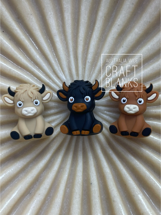 Highland Cow - 3D Silicone Bead - #265