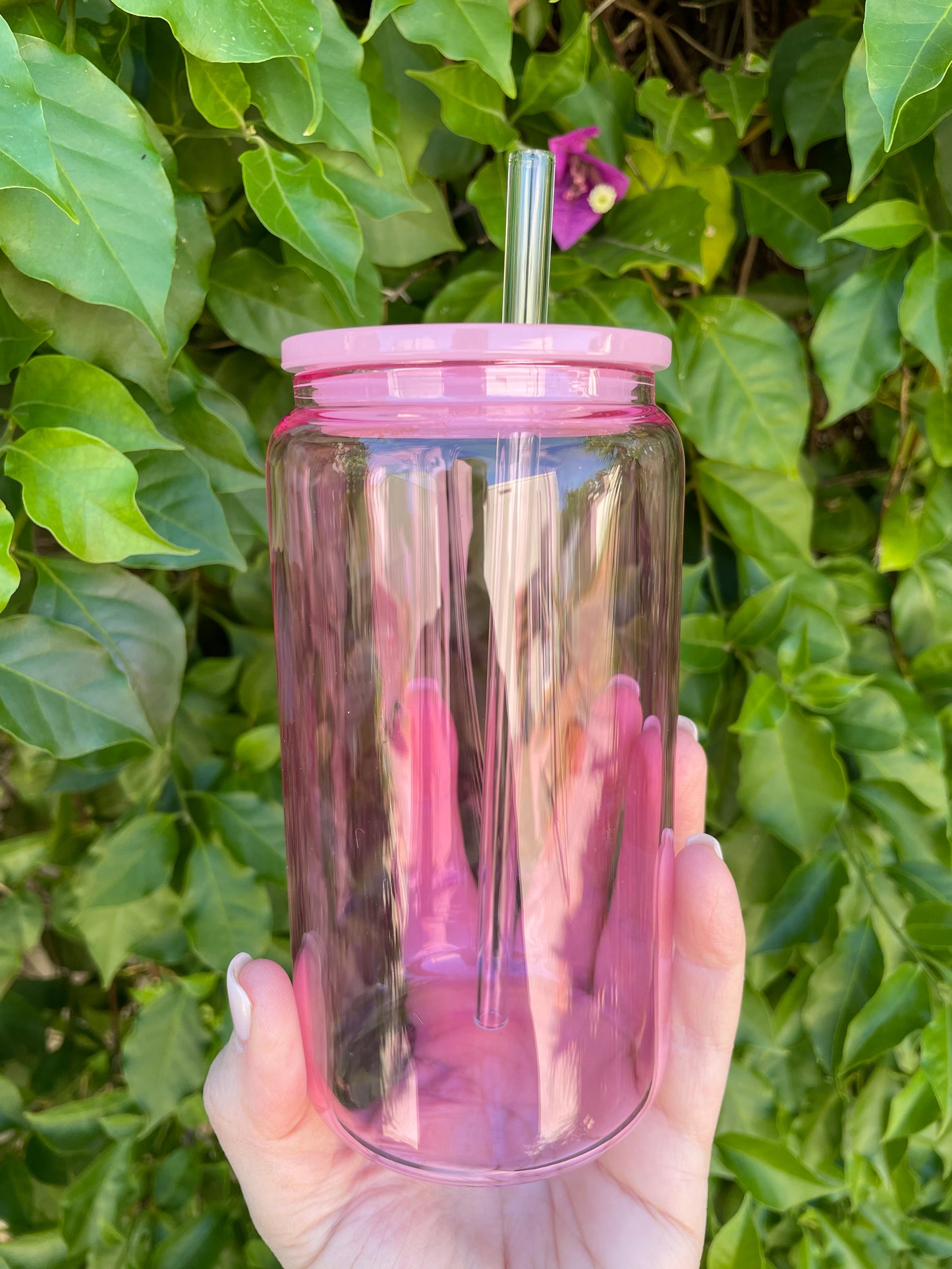 16oz Coloured Glass Libbey Cup w/Acrylic Lid