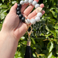 Keyring - Silicone bead wristlet w/ faux leather tassel NO DISC