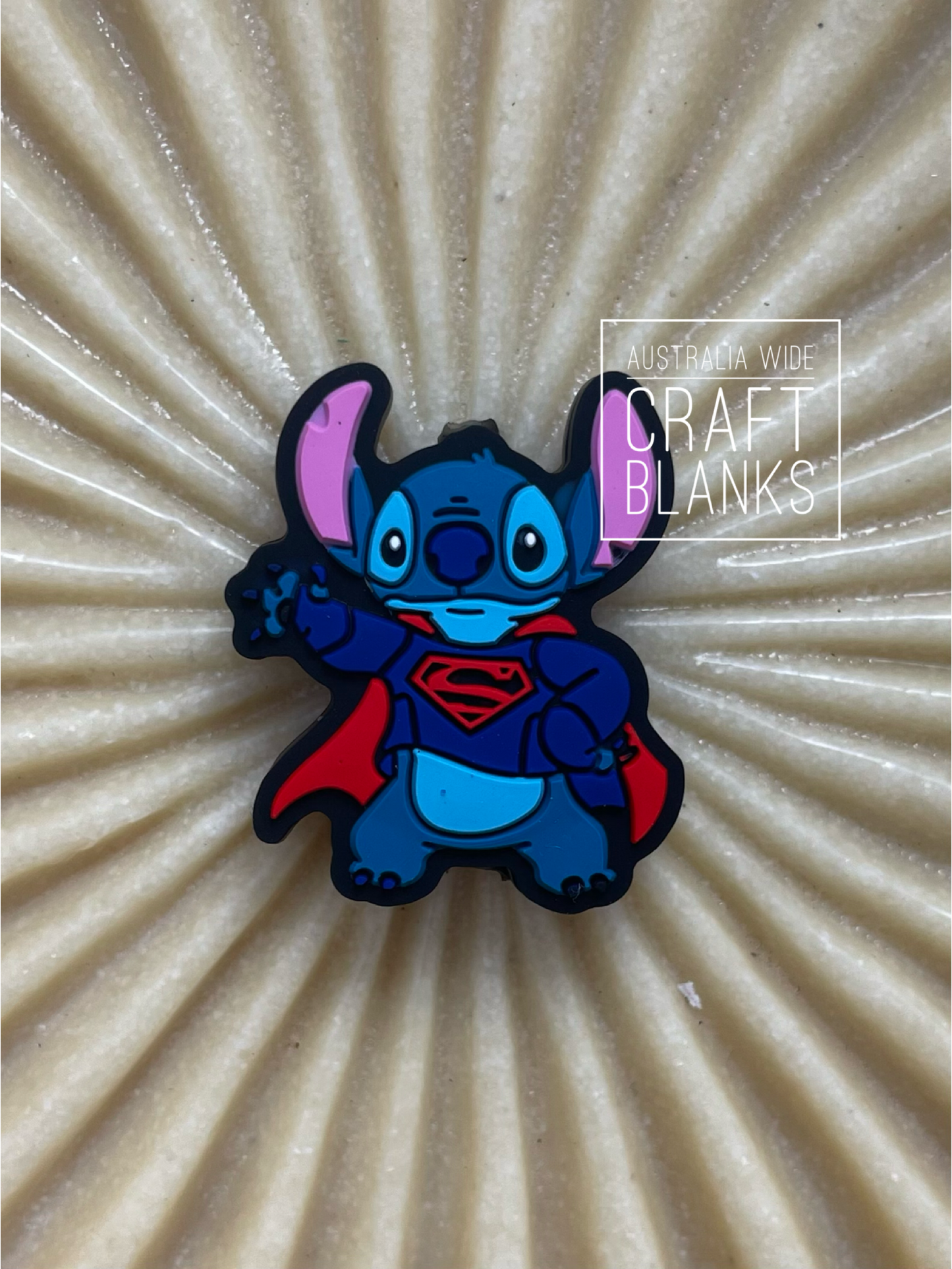 Stitch Superman - Silicone Bead - #257