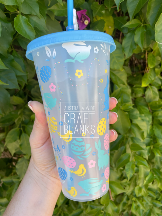 Bunny Colour Change Cup with straw charm