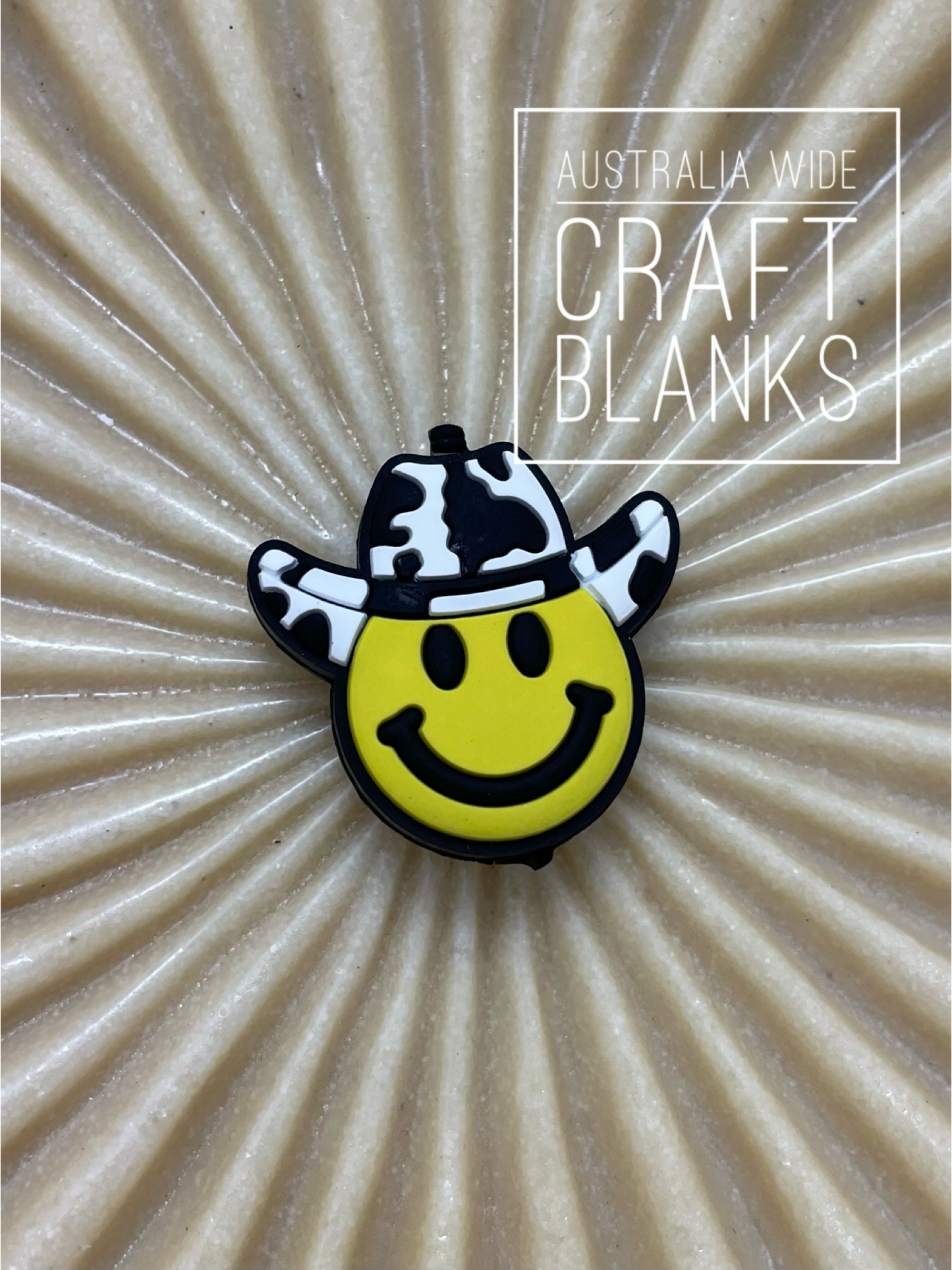 Smiley Cowboy - Silicone bead - #163