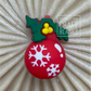 Bauble Holly - 3D Silicone Bead - #230