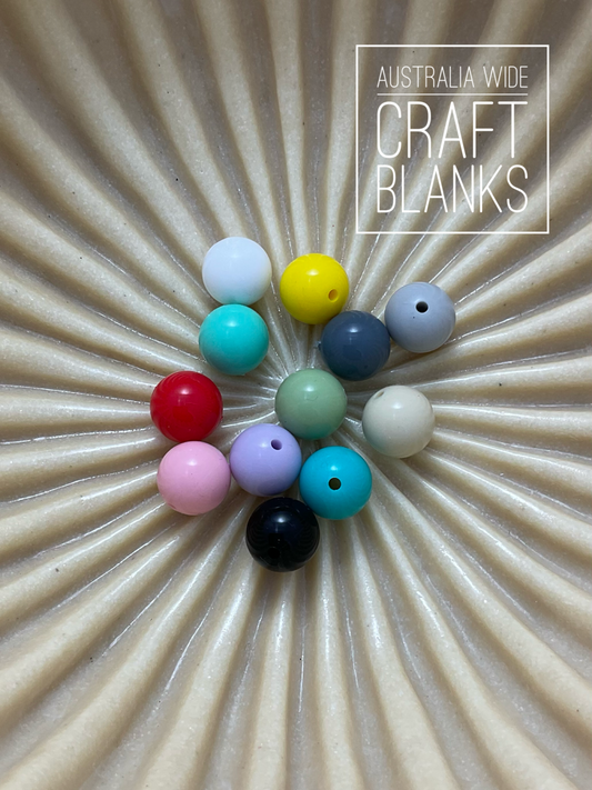 15mm Shiny Round - Silicone Bead