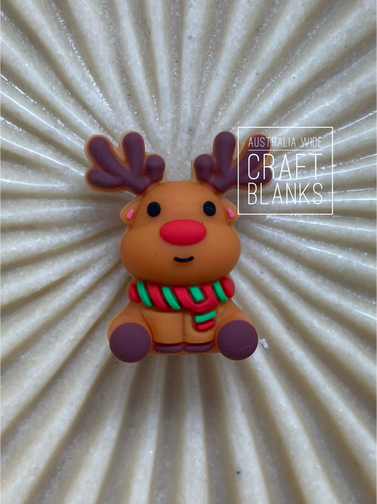 Reindeer Scarf - 3D Silicone Bead - #234