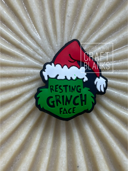 Resting Grinch Face - Silicone Bead - #217