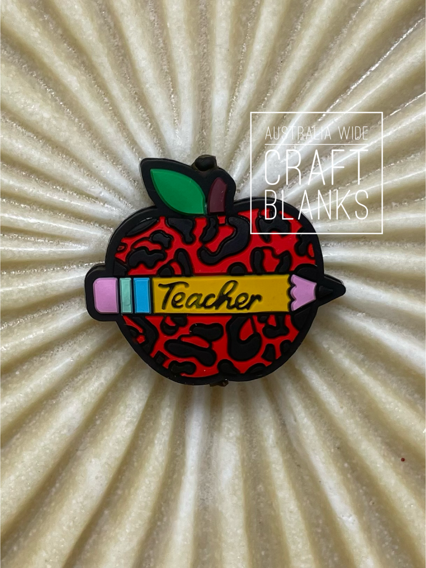 Teacher Apple - Silicone Bead - #167