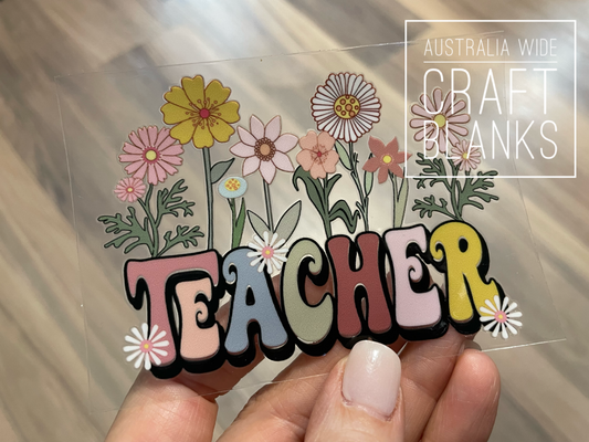 Teacher Flowers - Decal