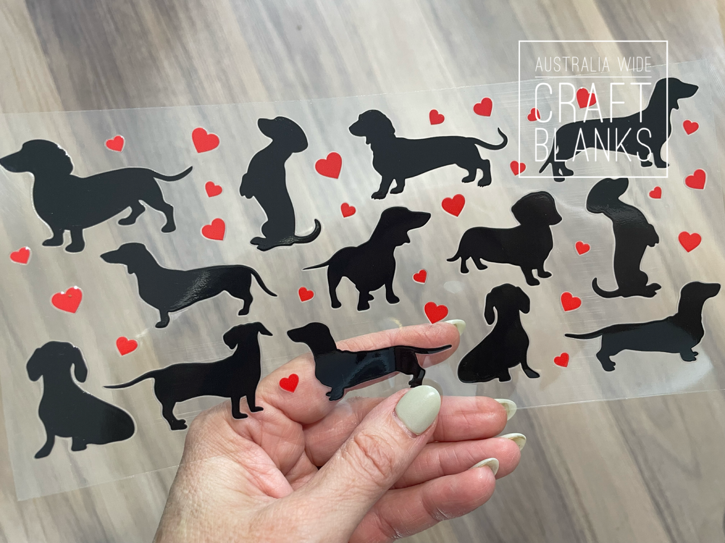 Dachshund Hearts - BLACK