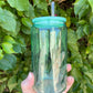 16oz Coloured Glass Libbey Cup w/Acrylic Lid