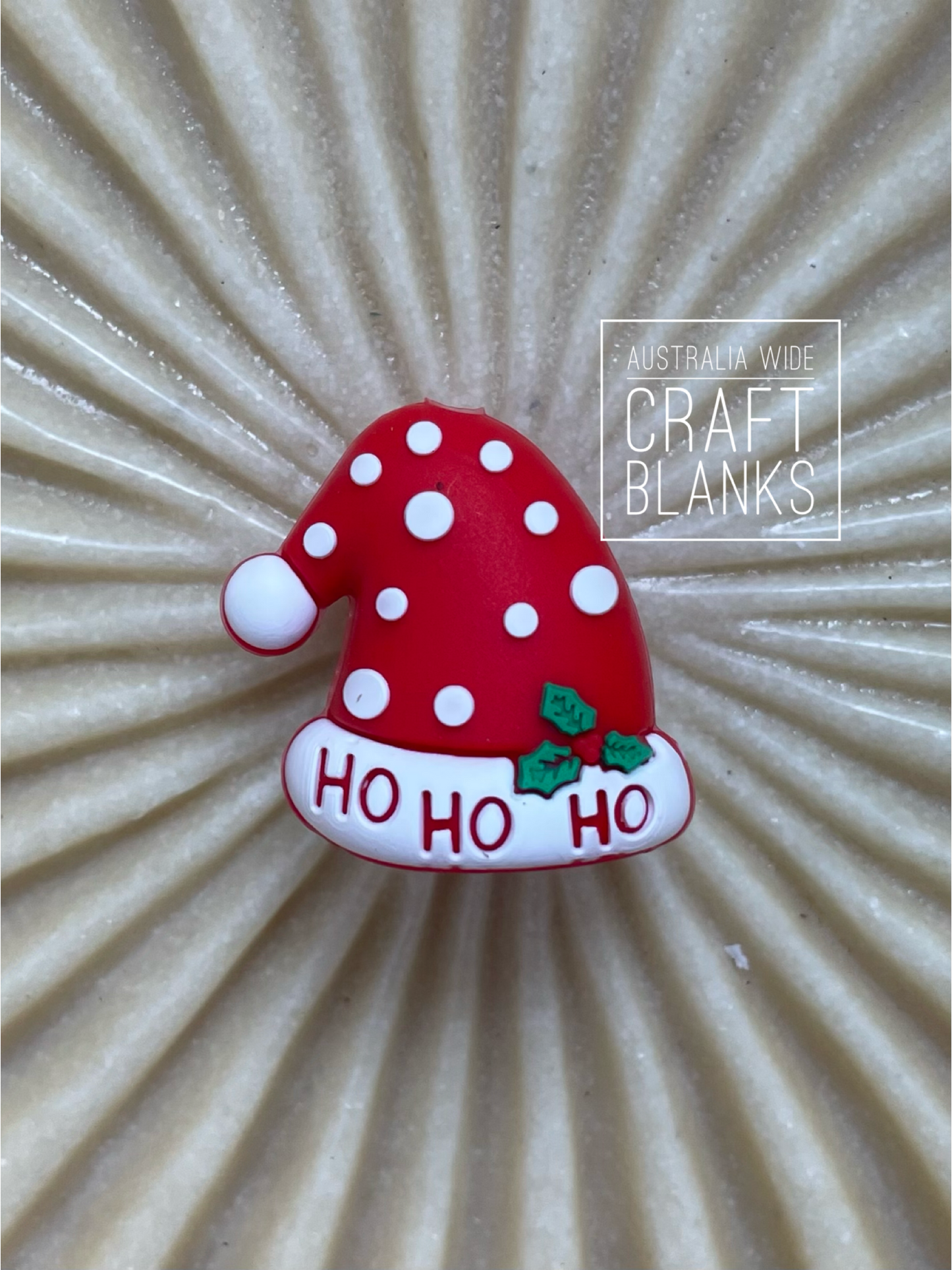 Ho Ho Ho - 3D Silicone Bead - #232