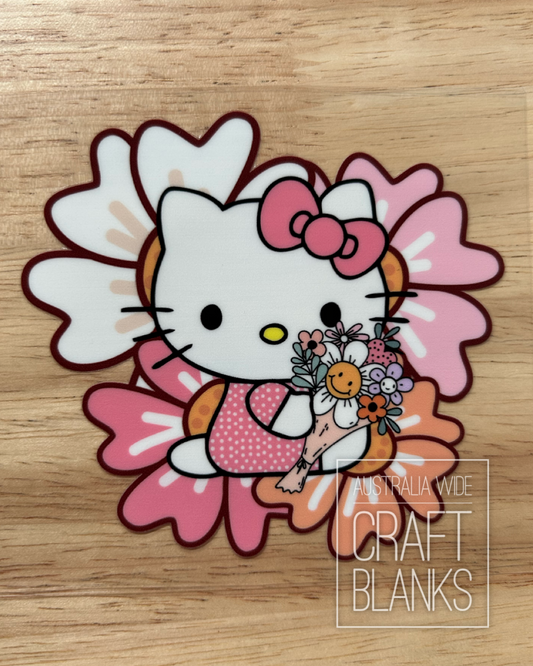 Kitty Flower - Decal