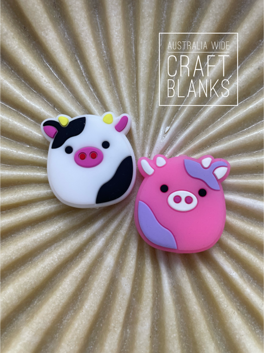 Squishmallow Cow - Silicone Bead - #71