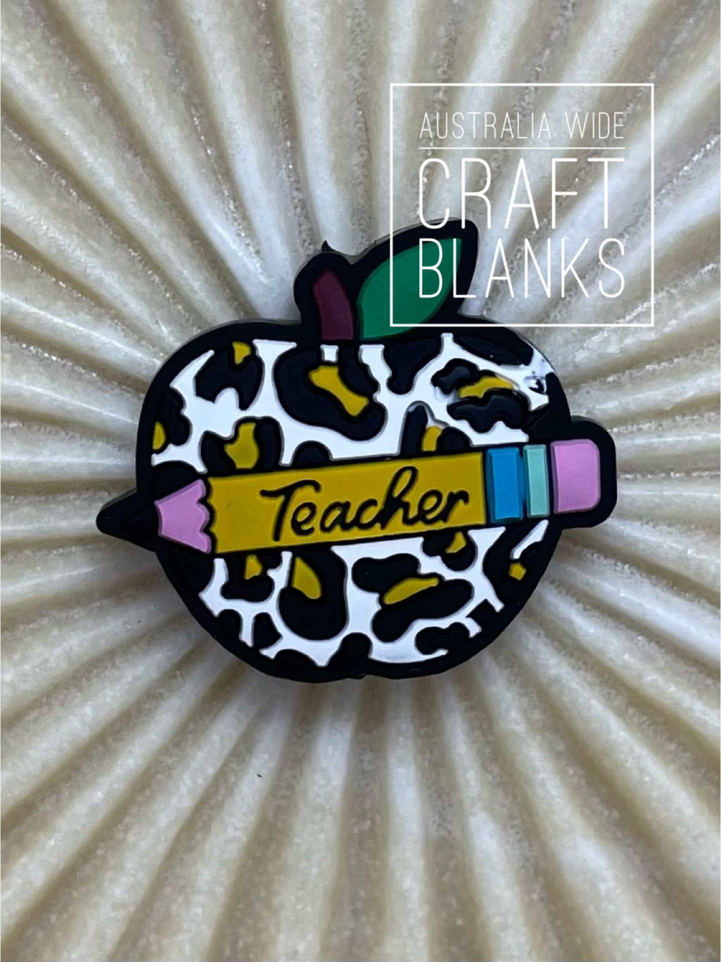 Teacher Apple - Silicone Bead - #167