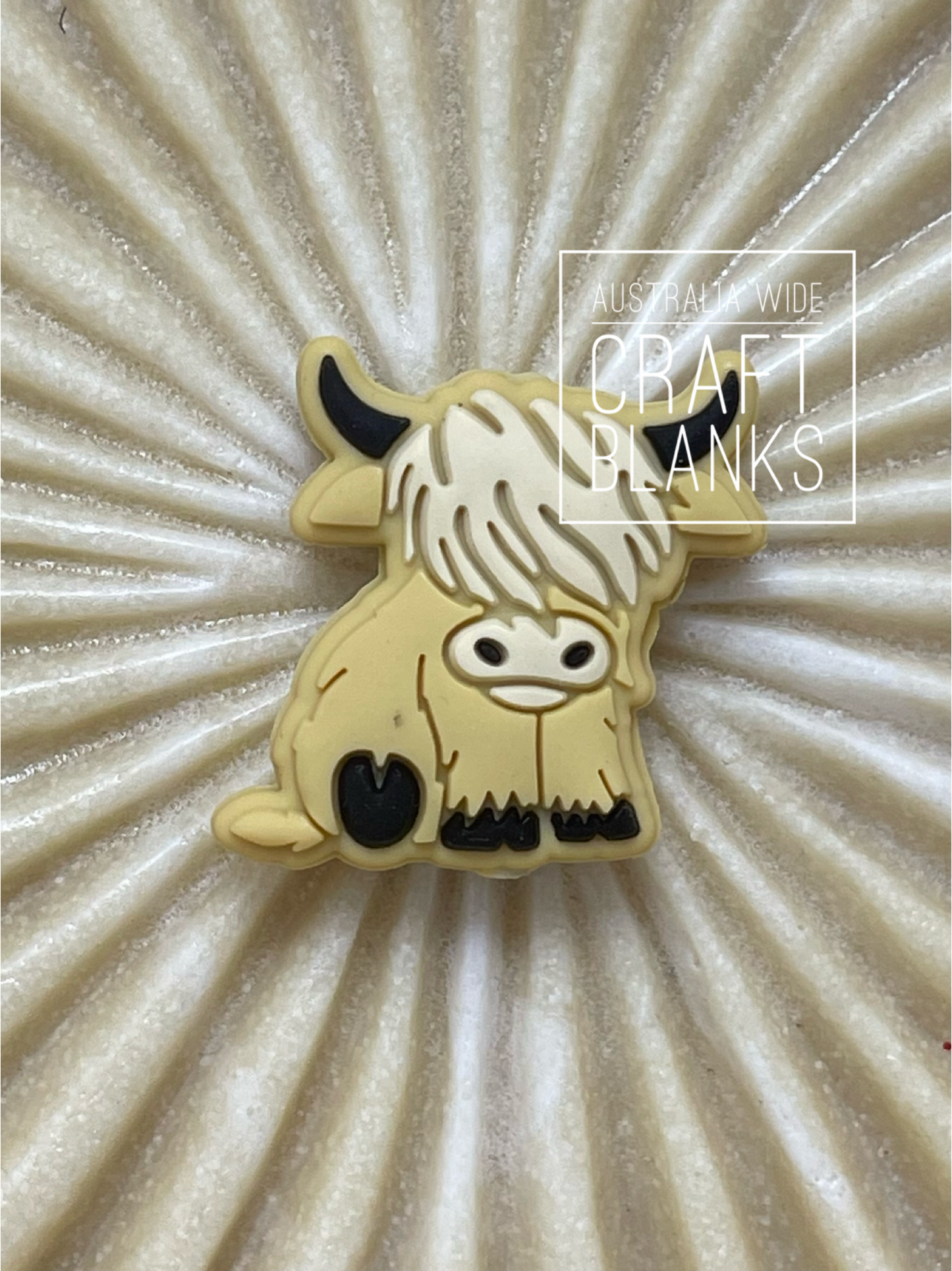 Hairy Cow - Silicone Bead - #115
