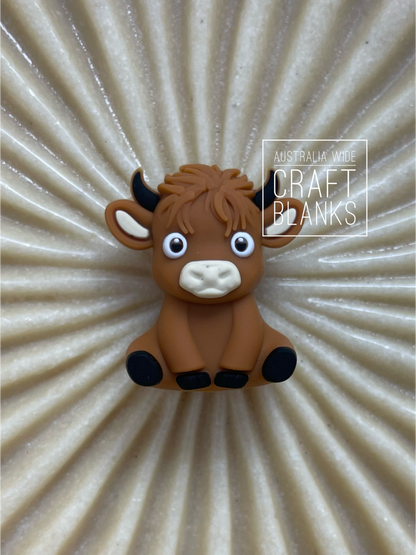 Highland Cow - 3D Silicone Bead - #265
