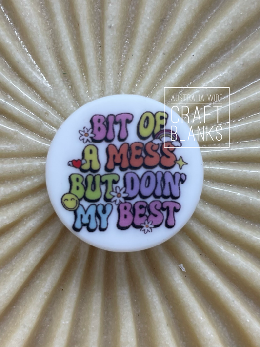 Bit of a Mess - Silicone Bead - #252