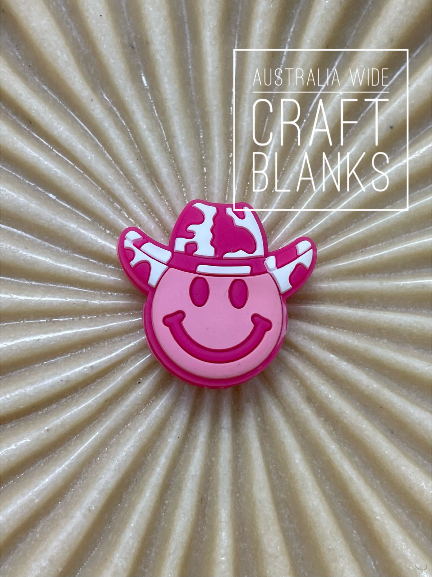 Smiley Cowboy - Silicone bead - #163