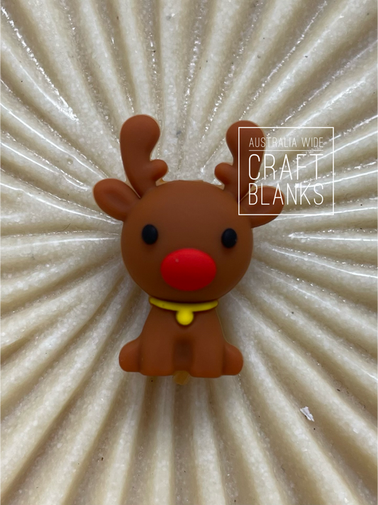 Reindeer - 3D Silicone Bead - #231