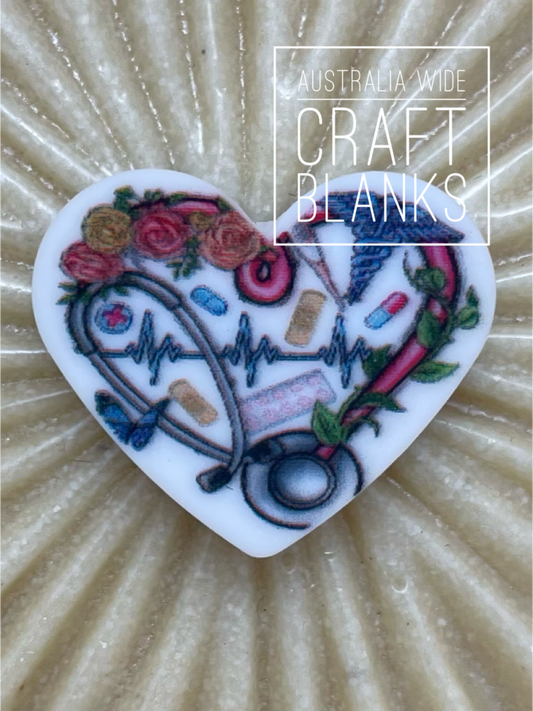 Healthcare Heart - Silicone Bead -#10