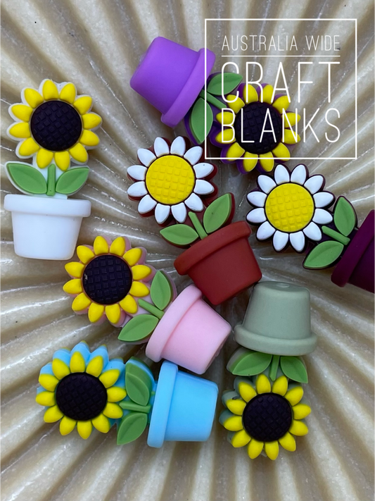 Flower Pot - Silicone Bead - #73