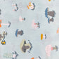Fabric - Pale Blue Mushroom