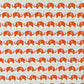 Fabric - Orange Elephant