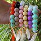 Keyring - Silicone bead wristlet w/sublimation disc