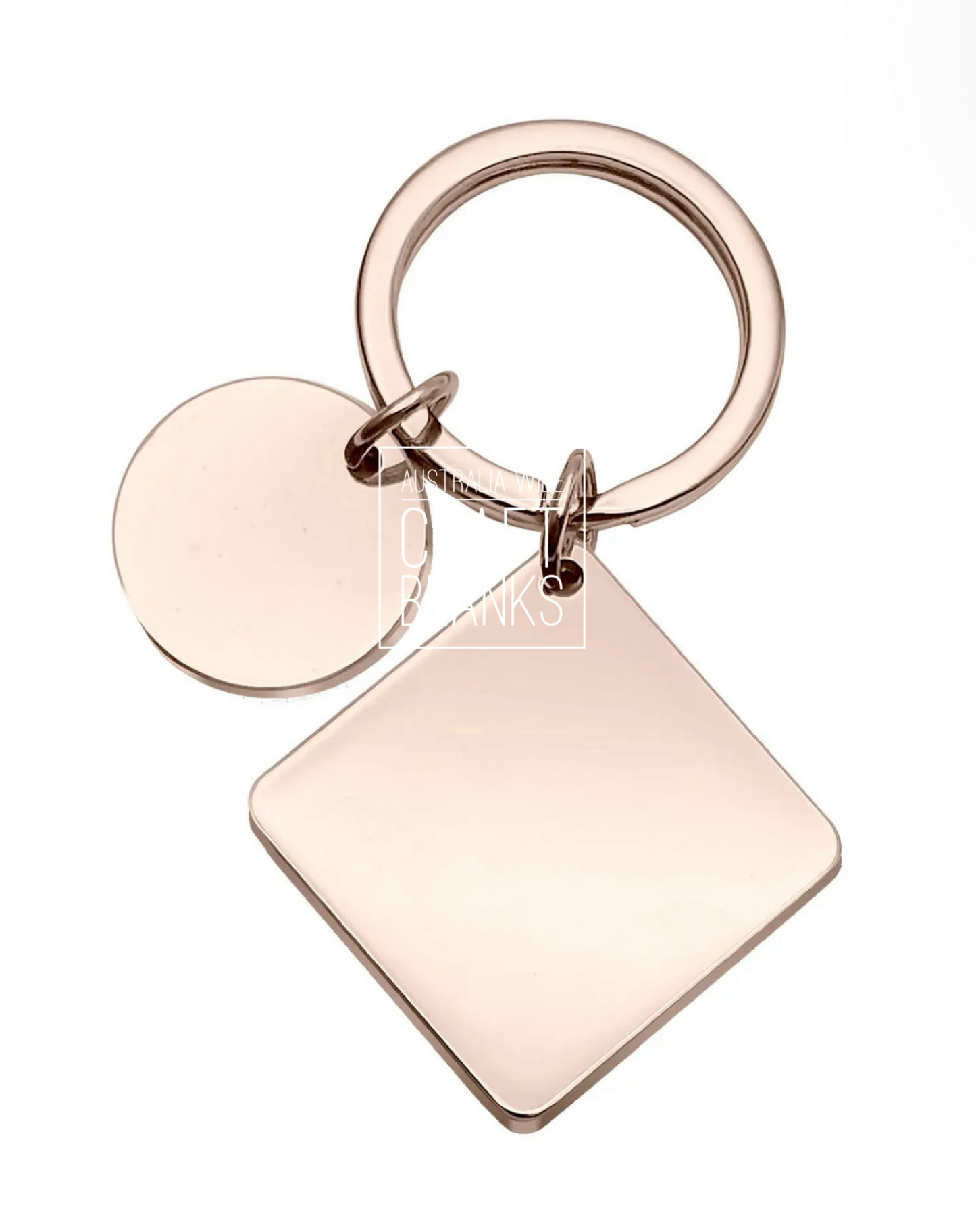 Keyring - Square - Stainless Steel