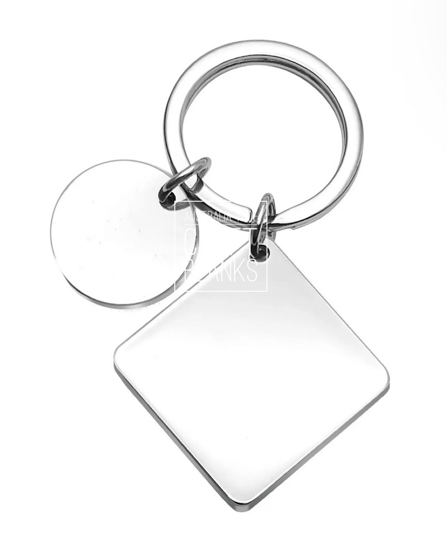 Keyring - Square - Stainless Steel