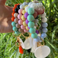 Keyring - Silicone bead wristlet w/sublimation disc