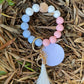 Keyring - Silicone bead wristlet w/sublimation disc