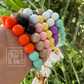 Keyring - Silicone bead wristlet w/sublimation disc